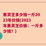 黑灵芝多少钱一斤2023年价格(2023年黑灵芝价格：一斤多少钱？)