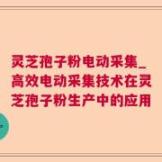 灵芝孢子粉电动采集_高效电动采集技术在灵芝孢子粉生产中的应用