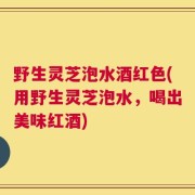 野生灵芝泡水酒红色(用野生灵芝泡水，喝出美味红酒)