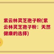 紫云林灵芝孢子粉(紫云林灵芝孢子粉：天然健康的选择)