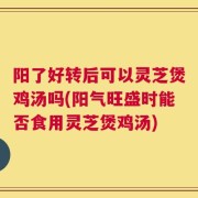 阳了好转后可以灵芝煲鸡汤吗(阳气旺盛时能否食用灵芝煲鸡汤)