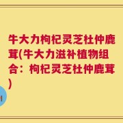 牛大力枸杞灵芝杜仲鹿茸(牛大力滋补植物组合：枸杞灵芝杜仲鹿茸)