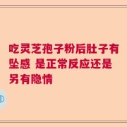 吃灵芝孢子粉后肚子有坠感 是正常反应还是另有隐情