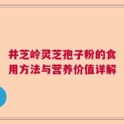 井芝岭灵芝孢子粉的食用方法与营养价值详解