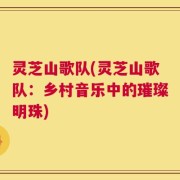 灵芝山歌队(灵芝山歌队：乡村音乐中的璀璨明珠)