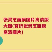 张灵芝面膜图片高清版大图(赏析张灵芝面膜高清图片)