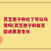 灵芝孢子粉吃了可以乌发吗(灵芝孢子粉能否促进黑发生长