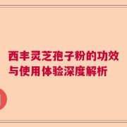西丰灵芝孢子粉的功效与使用体验深度解析