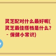 灵芝配对什么最好呢(灵芝最佳搭档是什么？ - 保健小常识)