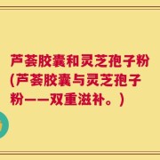 芦荟胶囊和灵芝孢子粉(芦荟胶囊与灵芝孢子粉——双重滋补。)