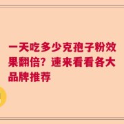 一天吃多少克孢子粉效果翻倍？速来看看各大品牌推荐