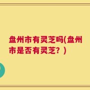 盘州市有灵芝吗(盘州市是否有灵芝？)