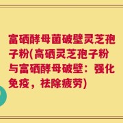 富硒酵母菌破壁灵芝孢子粉(高硒灵芝孢子粉与富硒酵母破壁：强化免疫，祛除疲劳)