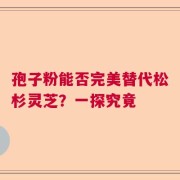 孢子粉能否完美替代松杉灵芝？一探究竟