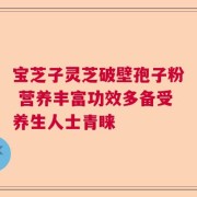 宝芝子灵芝破壁孢子粉 营养丰富功效多备受养生人士青睐