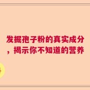 发掘孢子粉的真实成分，揭示你不知道的营养
