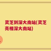 灵芝到深大南站(灵芝亮相深大南站)