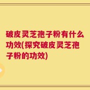 破皮灵芝孢子粉有什么功效(探究破皮灵芝孢子粉的功效)