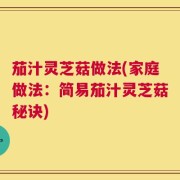 茄汁灵芝菇做法(家庭做法：简易茄汁灵芝菇秘诀)