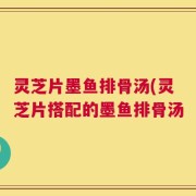 灵芝片墨鱼排骨汤(灵芝片搭配的墨鱼排骨汤