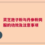 灵芝孢子粉与丹参粉同服的功效及注意事项