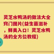 灵芝水鸭汤的做法大全窍门图片(益生菌滋补，鲜美入口！灵芝水鸭汤的全方位教程)