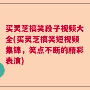 买灵芝搞笑段子视频大全(买灵芝搞笑短视频集锦，笑点不断的精彩表演)
