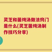灵芝和菌炖汤做法窍门是什么(灵芝菌炖汤制作技巧分享)