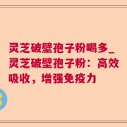 灵芝破壁孢子粉喝多_灵芝破壁孢子粉:高效吸收,增强免疫力