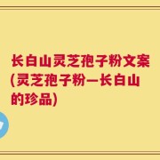 长白山灵芝孢子粉文案(灵芝孢子粉—长白山的珍品)