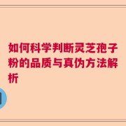 如何科学判断灵芝孢子粉的品质与真伪方法解析