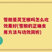雪胆是灵芝根吗怎么吃效果好(雪胆的正确食用方法与功效简析)