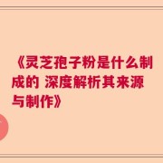 《灵芝孢子粉是什么制成的 深度解析其来源与制作》