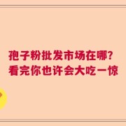 孢子粉批发市场在哪？看完你也许会大吃一惊