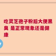 吃灵芝孢子粉后大便黑臭 是正常现象还是健康