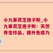 小九寨灵芝孢子粉_小九寨灵芝孢子粉：天然养生珍品，提升免疫力