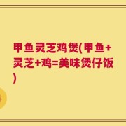 甲鱼灵芝鸡煲(甲鱼+灵芝+鸡=美味煲仔饭)