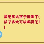 灵芝多大孩子能喝了(孩子多大可以喝灵芝？)