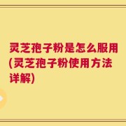 灵芝孢子粉是怎么服用(灵芝孢子粉使用方法详解)