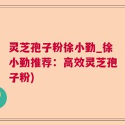 灵芝孢子粉徐小勤_徐小勤推荐：高效灵芝孢子粉)