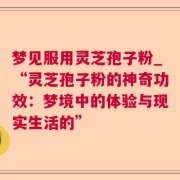 梦见服用灵芝孢子粉_“灵芝孢子粉的神奇功效：梦境中的体验与现实生活的”