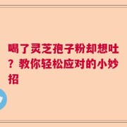 喝了灵芝孢子粉却想吐？教你轻松应对的小妙招