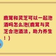 鹿茸和灵芝可以一起泡酒吗怎么泡(鹿茸与灵芝合泡酒法，助力养生！)