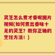 灵芝怎么煮才香呢图片视频(如何煮出香味十足的灵芝？教你正确的烹饪方法！)