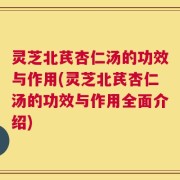 灵芝北芪杏仁汤的功效与作用(灵芝北芪杏仁汤的功效与作用全面介绍)