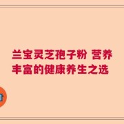 兰宝灵芝孢子粉 营养丰富的健康养生之选