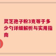 灵芝孢子粉3克等于多少勺详细解析与实用指南