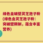 绿色盒破壁灵芝孢子粉(绿色盒灵芝孢子粉：突破壁限制，蕴含丰富营养)