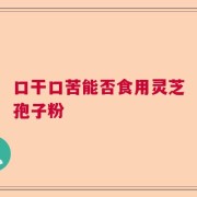 口干口苦能否食用灵芝孢子粉
