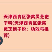 天津西青区张窝灵芝孢子粉(天津西青区张窝灵芝孢子粉：功效与推荐)